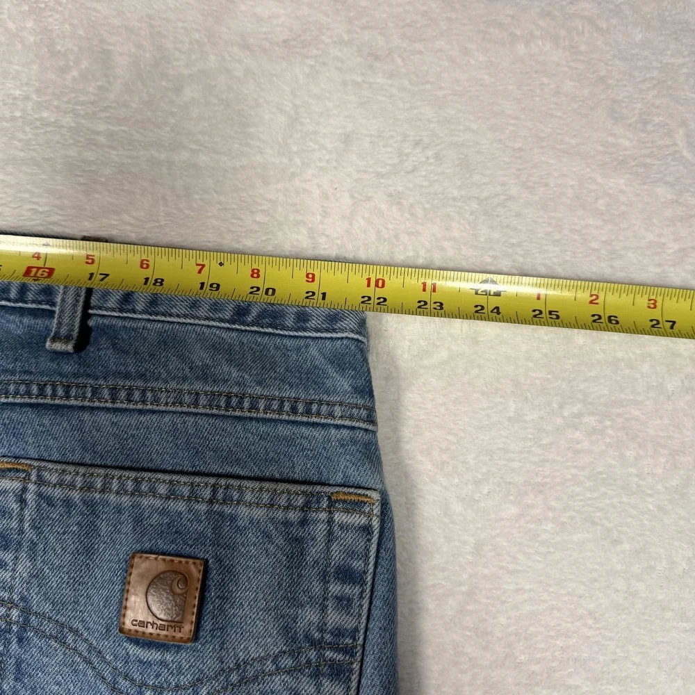 Carhartt Jeans Mens 44x30 Blue Stonewash B17 STW Relaxed Fit Straight Leg Denim‎
